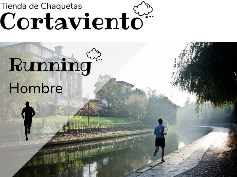 chaqueta cortavientos de running para hombre