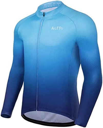 maillot de ciclismo para hombre en azul degradado