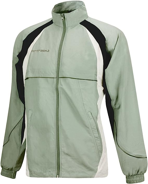 chaqueta cortavientos de running para hombre en verde