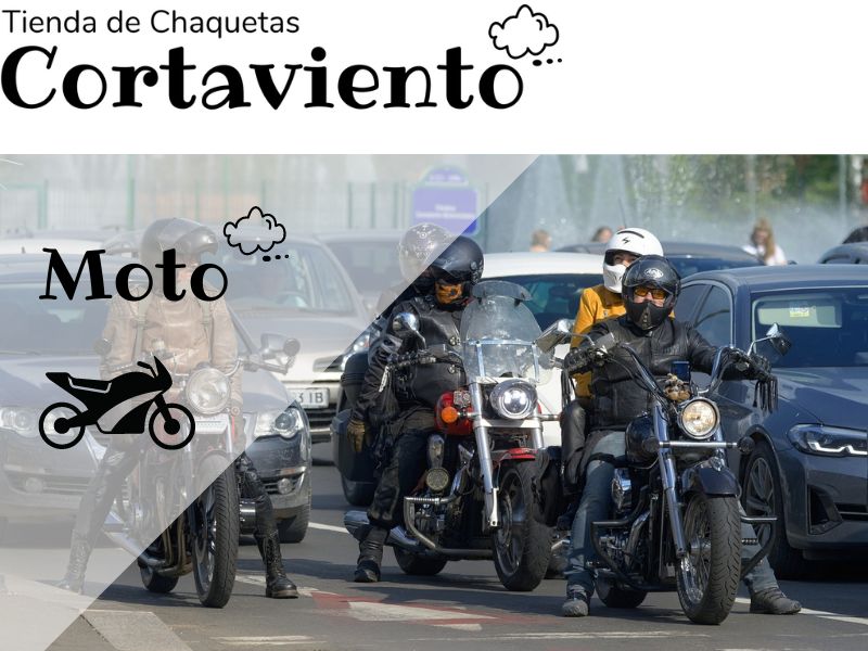 chaqueta cortavientos de moto