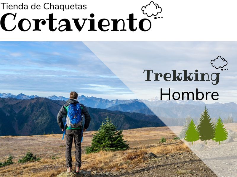 chaqueta cortavientos de trekking para hombre