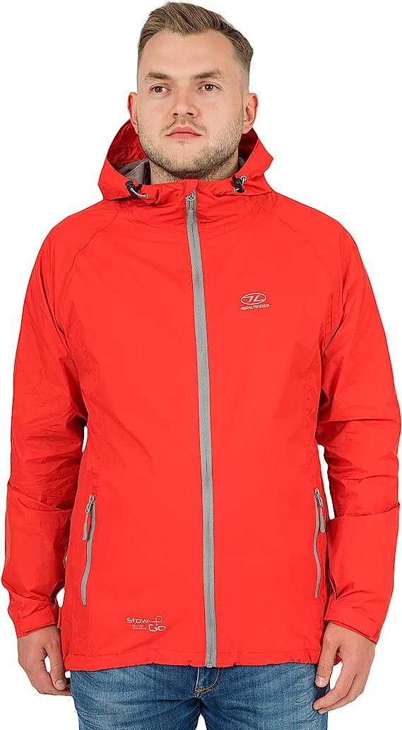 chaqueta cortavientos de montaña para hombre naranja