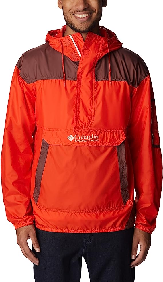 chaqueta cortavientos de running para hombre en rojo