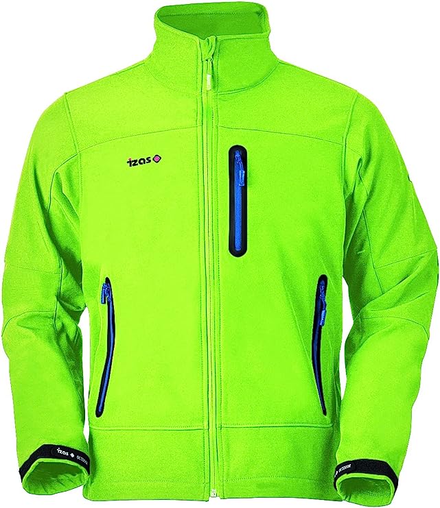 chaqueta cortavientos de trekking para hombre fluorescente