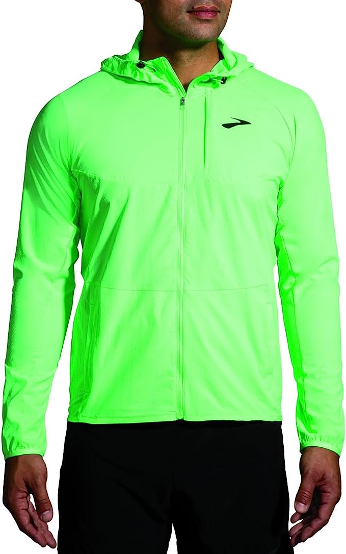 chaqueta cortavientos para correr fluorescente